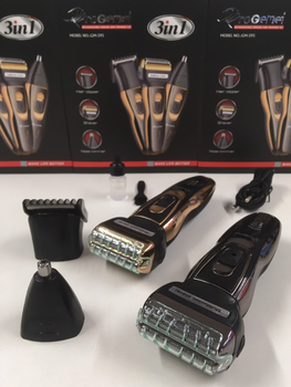 Бритва тример машинка для волосся Чорний ProGemei GM-595 3 в 1 (SH7711912)