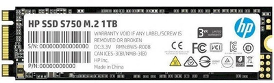 SSD диск HP S750 1TB M.2 2280 SATA III 3D NAND TLC (16L57AA)