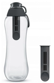 Пляшка для води Dafi Soft 500 мл + 2 фільтра Антрацит (5902884106968)