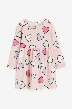 Платье для девочки розовое Сердца H&M 134-140см (400093920)