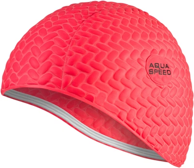 Шапка для плавания Aqua Speed BOMBASTIC TIC-TAC 5723 красный Жин OSFM