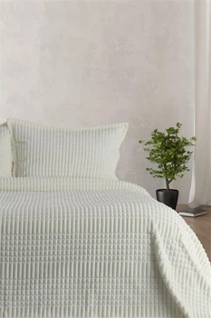 Покрывало с наволочками Merinos з Modern Line Полуторный 150×220 см Велсофт Кремовый