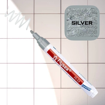 Маркер для швів плитки Flysea забарвлення та оновлення кольору Silver Срібло