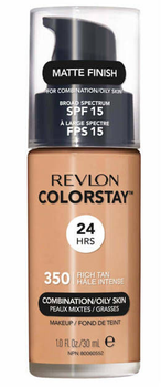 Тональна основа для обличчя Revlon Colorstay для жирної та комбінованої шкіри 350 Rich tan 30 мл (309974700139)