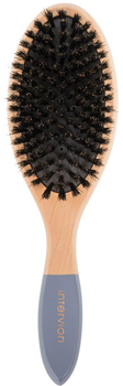 Гребінець Inter Vion Wooden Line дерев'яні з натуральним волоссям Сірий (5902704986411)