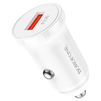 Зарядне автомобільне BOROFONE BZ18 (1USB 3A QC3.0 18W) Білий