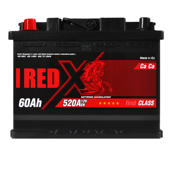 Автомобільний аккумулятор 60Ah 520A RED X L+ (прав+)