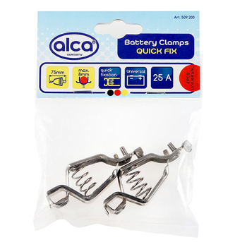 Клеммы аккумуляторные "Quick Fix", Alca, 2шт, 25A, 509200