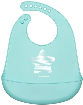 Силіконовий нагрудник із кишенею Canpol Babies Pastelove Blue (5903407740249)