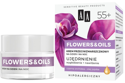 Крем проти зморшок AA Flowers&Oils 55+ Зміцнюючий 50 мл (5900116083896)