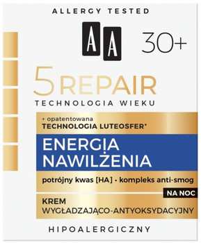 Krem AA Technologia Wieku 5Repair 30+ Energia Nawilżenia na noc 50 ml (5900116043869)