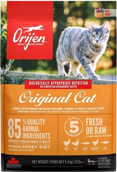 Sucha karma dla kotów wszystkich ras i na każdym etapie życia Orijen Original Cat 5.4 kg (0064992280543)