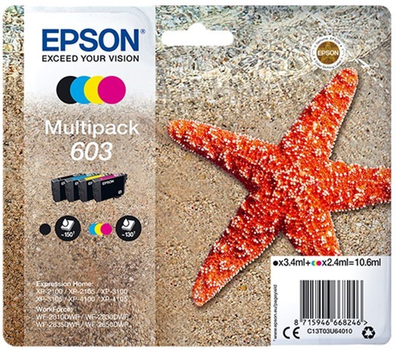 Zestaw tuszy Epson 603 Multipack Cyan/Magenta/Yellow/Black (8715946668246)