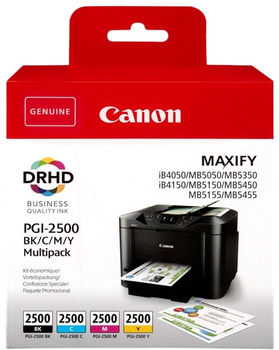 Zestaw tuszy Canon PGI-2500 Multipack Cyan/Magenta/Yellow/Black (8714574652382)