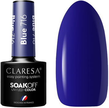 Гель-лак для нігтів Claresa Soak Off UV/LED Blue 716 5 г (5902846079293)