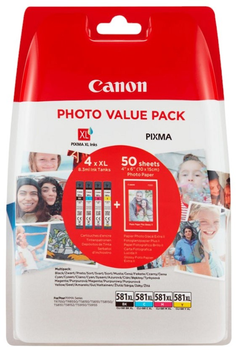 Набір картриджів Canon CLI581XL Multipack Cyan/Magenta/Yellow/Black (8714574652054)