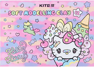 Пластилін восковий Kite Hello Kitty 12 кольорів 240 г (HK23-1086)