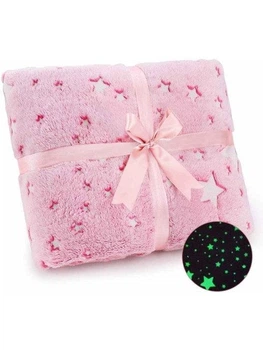 Плед-покривало Magic Blanket світяться в темряві Рожевий 165/120 см (SH778772)
