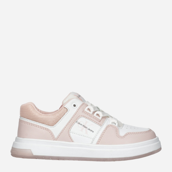 Buty sportowe dziecięce dla dziewczynki Calvin Klein Jeans Low Cut Lace-Up Sneaker V3A9-80797-1355X054 33 Różowy/Biały (8052578518434)