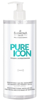 Міцелярний гель для демакіяжу обличчя та очей Farmona Professional Pure Icon багатофункціональний 500 мл (5900117951576)