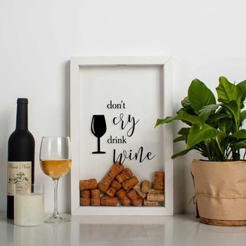 Рамка копилка "Don`t cry drink wine" для пробок PN0555
