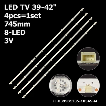 LED підсвітка TV 39-40-42" JL.D39581235-105AS-M 43-D385X012-X03A-XL DLED38.5AHXL 4X8 0002 4pcs=1set