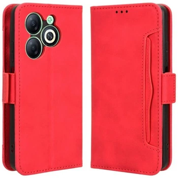 Чохол-книжка з кишеньками Deexe Wallet Stand для Infinix Smart 8 - Red
