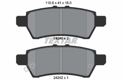 2424001 TEXTAR Гальмівні колодки до дисків