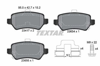 2341703 TEXTAR Гальмівні колодки до дисків