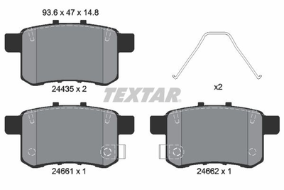 2443501 TEXTAR Гальмівні колодки до дисків