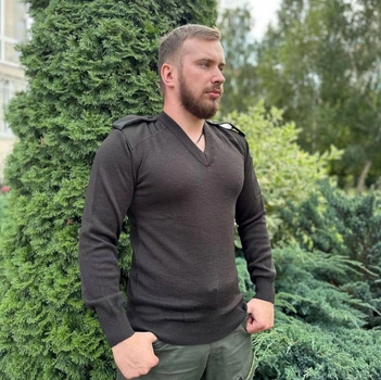 Чоловічий демісезонний пуловер светр Kozak розмір 2XL Оливковий Kali AI117 з манжетами на гумці повсякденний для відпочинку на природі туристичний