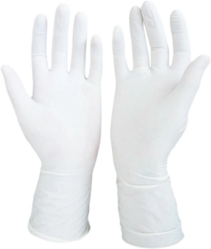 Перчатки смотровые нитриловые текстурированные, нестерильные Medicom SafeTouch Advanced Platinum White неопудренные 3 г 50 пар № S (1174-TG_B)