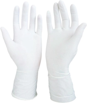 Перчатки смотровые нитриловые текстурированные, нестерильные Medicom SafeTouch Advanced Platinum White неопудренные 3 г 50 пар № M (1174-TG_C)