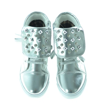 Слипоны для девочки Baby Sky 1022-087-B 33 Серебро