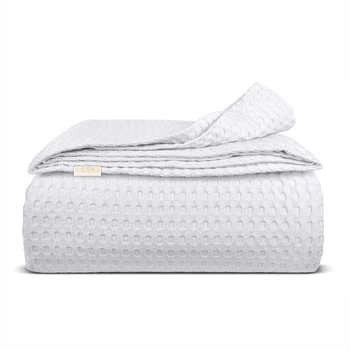 Плед покрывало COSAS Snow Waffle Weave 200х220 см Белый