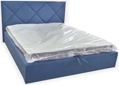 Кровать двуспальная BNB Pallada Premium 160 х 190 см Simple С дополнительной цельносварной рамой Синий