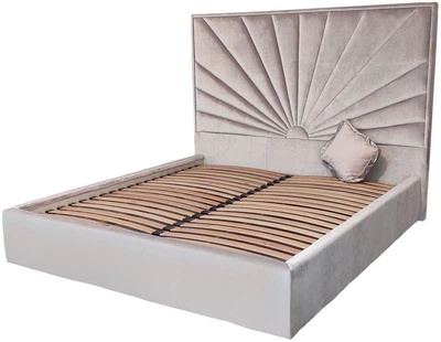 Ліжко двоспальне BNB Sunrise Premium 160 х 190 см Simple З додатковою цільносварною рамою Рожевий