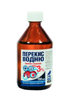 Антисептичний препарат Перекис водню 3% O.L.KAR. для обробки ран сільськогосподарських тварин 100 мл
