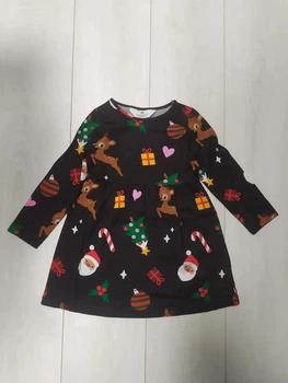 Платье длинный рукав Новогоднее черное H&M 98-104см (400093996)