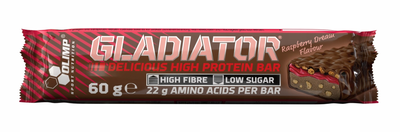 Baton proteinowy Olimp Gladiator High Protein Bar 60 g Malina (5901330073410)
