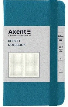 Книга записна Axent Partner, 9.5x14 см, 96 листів, клітка, синій індіго