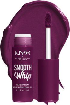 Рідка матова помада-крем для губ NYX Professional Makeup Smooth WHip 11 Berry Bed Shits 4 мл (800897131227)