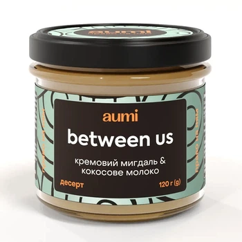 Десерт AUMI "Between Us" миндально-кокосовый, 120г, банка стекло