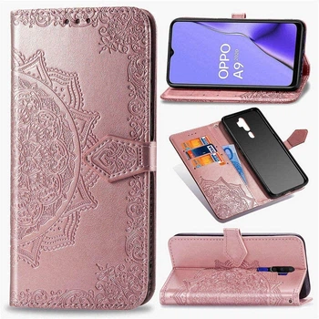 Чехол Vintage для OPPO A9 2020 книжка кожа PU розовый