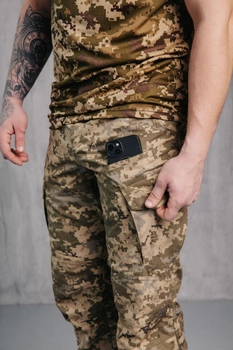 Мужские брюки крепкие пиксель «Kayman» с усиленными зонами и накладными карманами 38-32