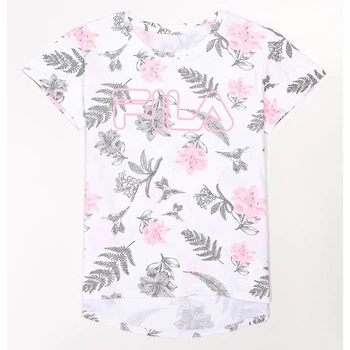 Футболка для девочки Fila Girl's T-shirt 7-8 лет (122-128 см) белый с розовым и серым (101955-W1-7-8)