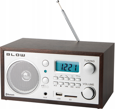 Портативный радиоприемник ретро-стиль цифровой с блютуз AM FM Blow RA2 Польша