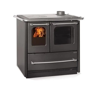 Кухонная печь La Nordica SOVRANA EASY EVO 2.0 варочной поверхностью и духовкой ANTHRACITE BLACK