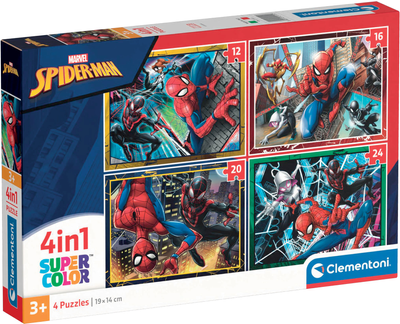 Puzzle 4 w 1 Clementoni Spider-Man 72 elementów (8005125215157)
