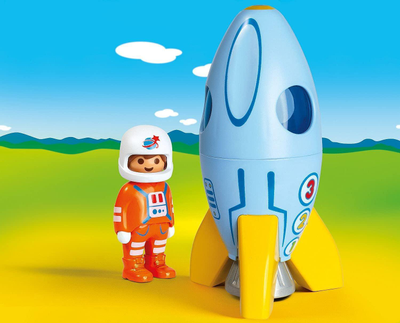 Набір фігурок Playmobil 1.2.3 Astronaut with Rocket (4008789701862)
